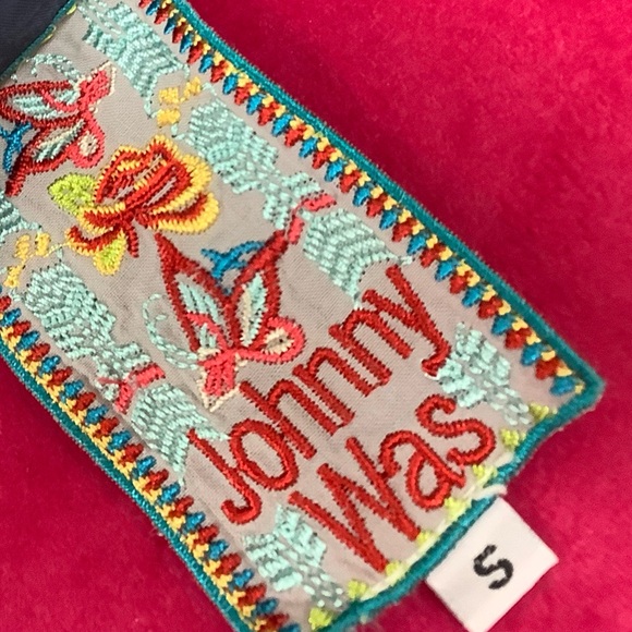 Johnny Was beautiful blue dress with matching slip - Picture 7 of 11